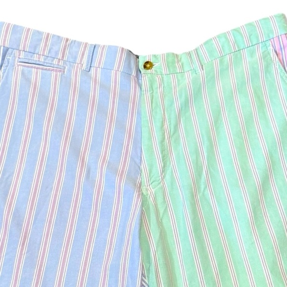 American Living Pastel Color Block Pinstriped 11” Oxford Colorful Mens Shorts 38 - Picture 3 of 12